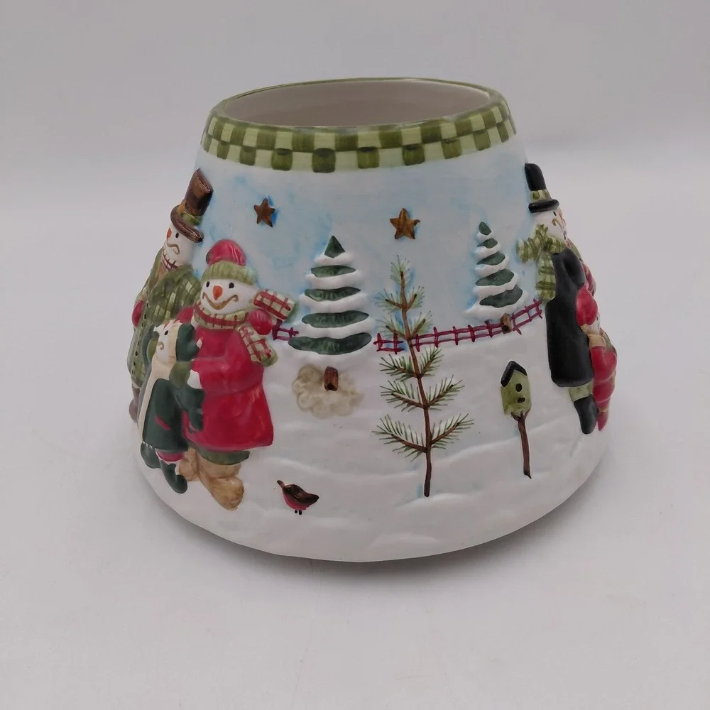 Yankee Candle Lamp Shade Snowman Christmas Teresa Kogut Jack Frost L Winter 3D